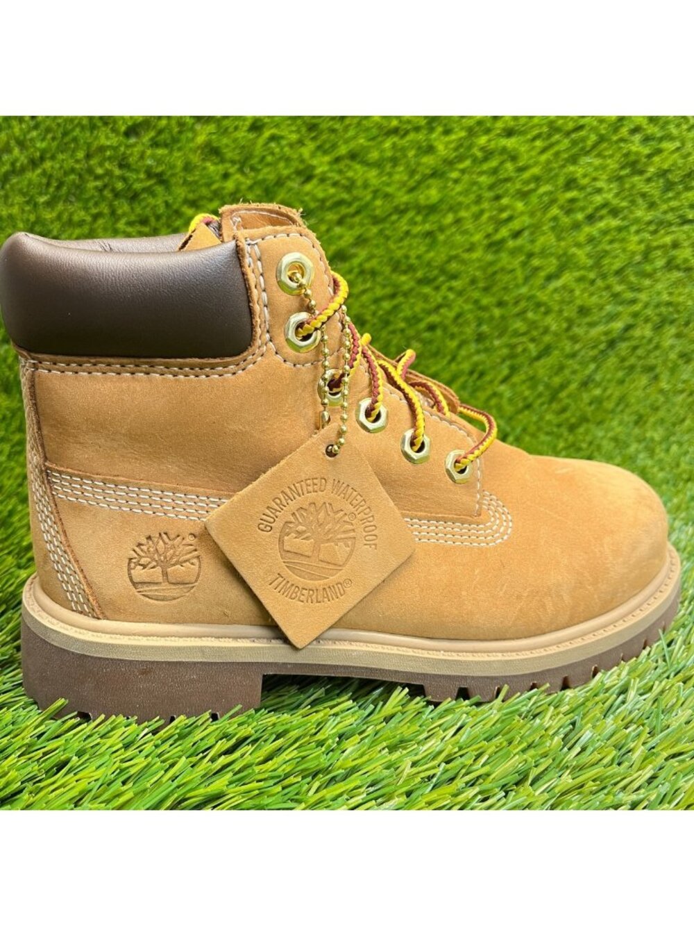 Timberland 6-Inch Premium Boys Size 13C Brown Outdoor Waterproof Ankle Boots